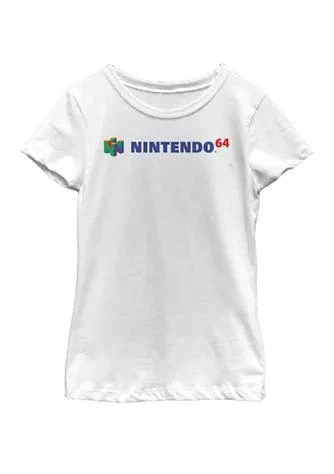 Nintendo Girls 7 16 Classic Full N64 Logo Short Sleeve Graphic T Shirt 1