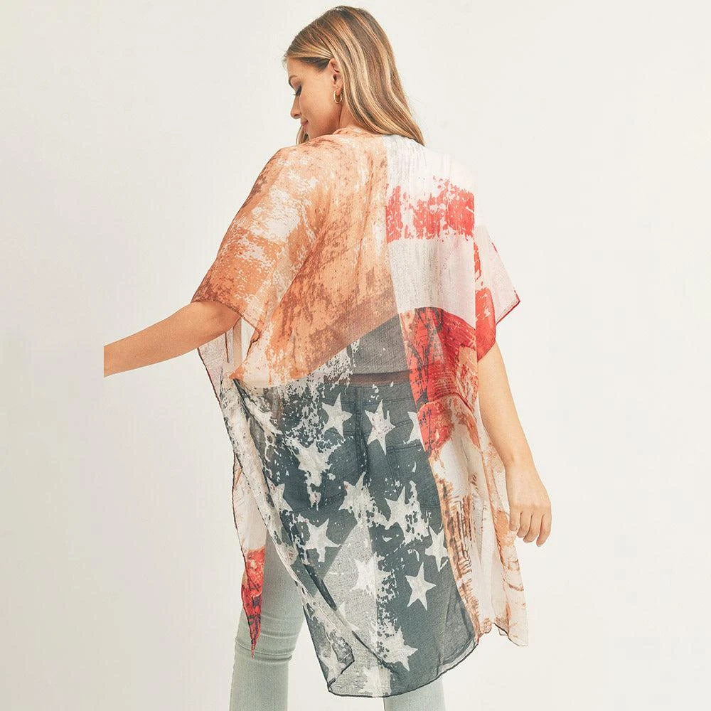 TRUEDAMES Vintage American Kimono Poncho 3