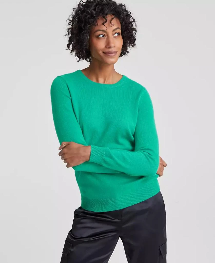 Charter Club 100% Cashmere Women's Long-Sleeve Crewneck Sweater, Created for Macy's 1