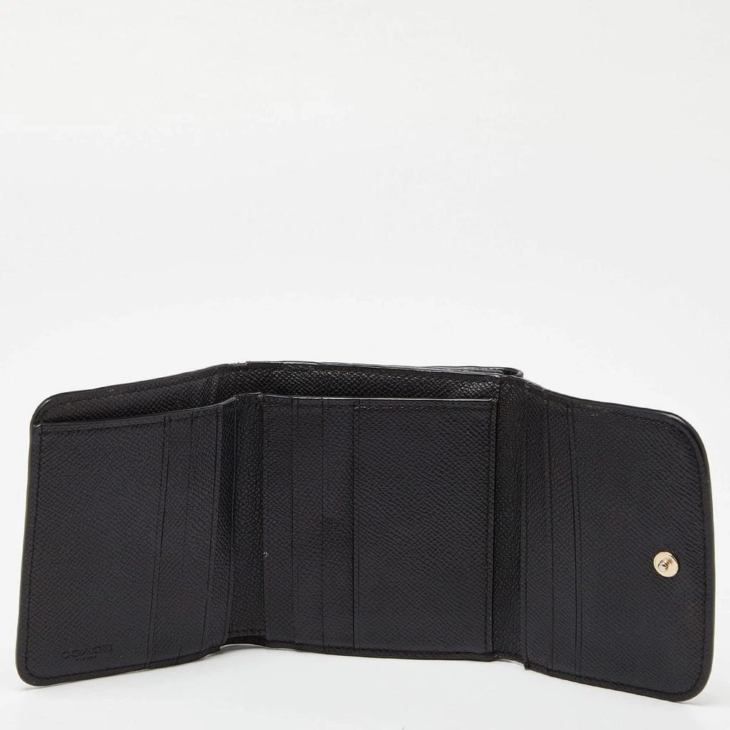Coach Coach Black Leather Trifold Compact Wallet 2