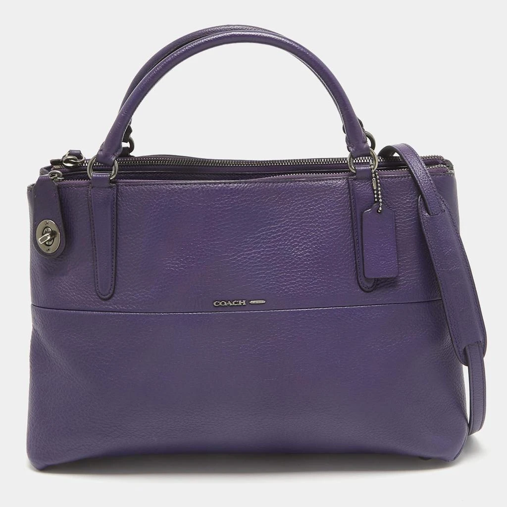 Coach Coach Purple Leather Large Borough Tote 1