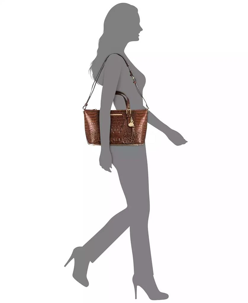 Brahmin Mini Asher Melbourne Embossed Leather Satchel 5