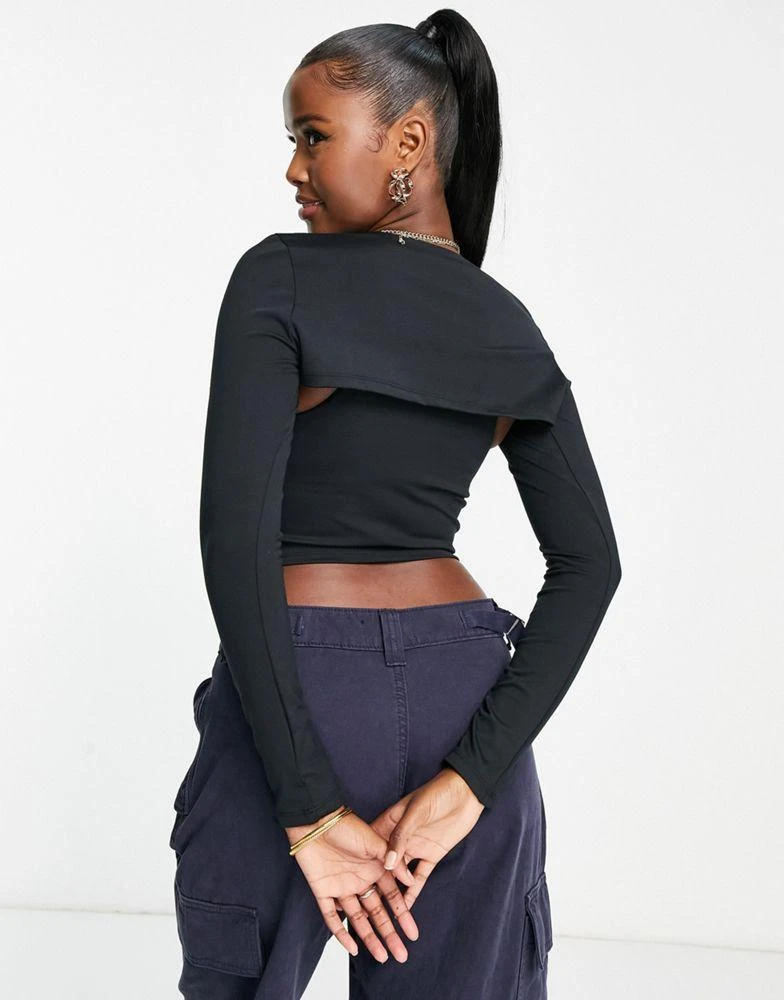 Jordan Jordan Sport 2 in 1 long sleeve top in black 2