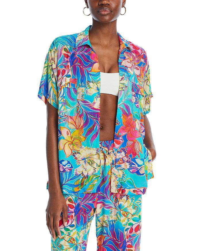 Johnny Was Helena Camp Shirt Swim Cover-Up 1