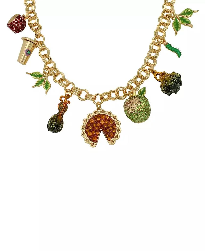 Betsey Johnson Faux Stone Autumn Charm Bib Necklace 2