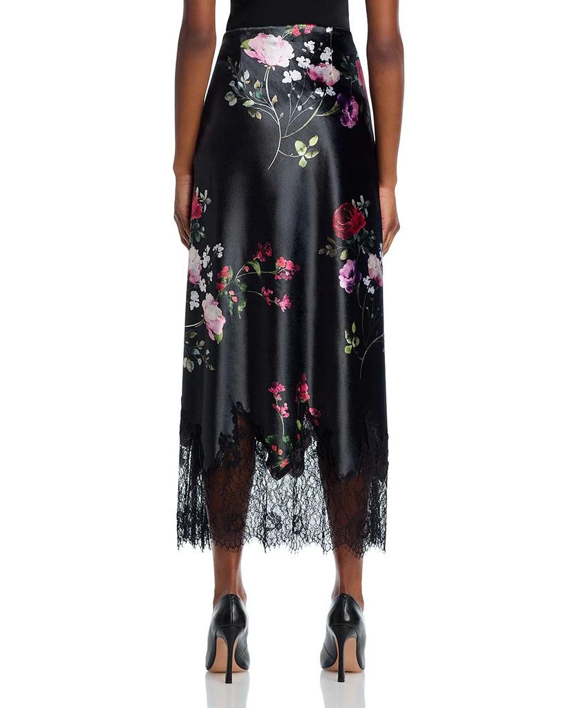 Alice + Olivia Maeve Floral Velvet Midi Slip Skirt 3