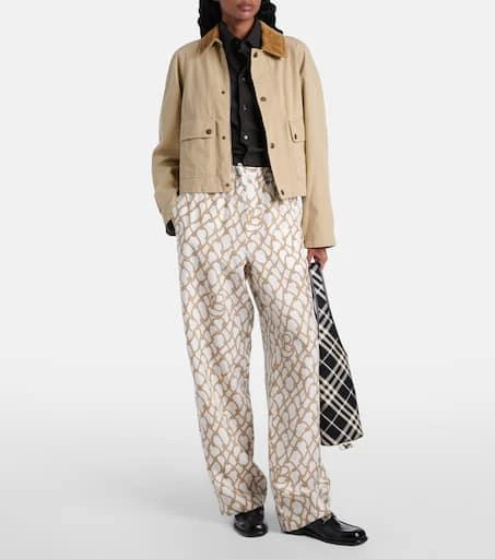 Burberry Printed high-rise silk palazzo pants 2