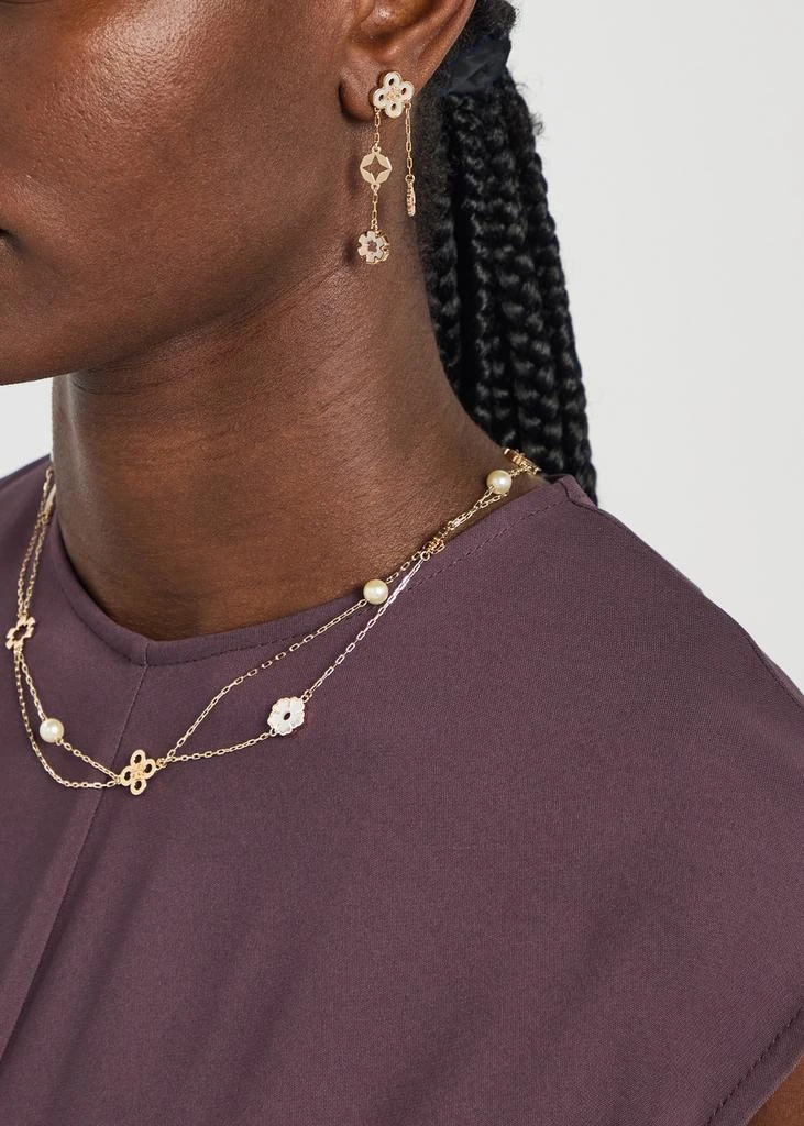 Tory Burch Forget Me Not 18kt gold-plated drop earrings 2