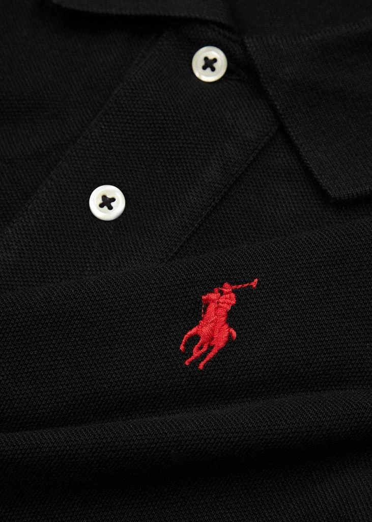 Ralph Lauren Black slim piqué cotton polo shirt 5