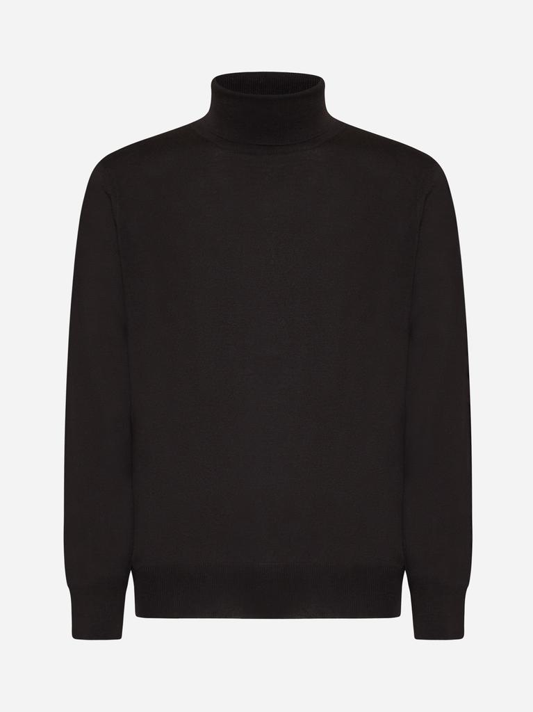 d4.0 Brown virgin wool turtleneck sweater