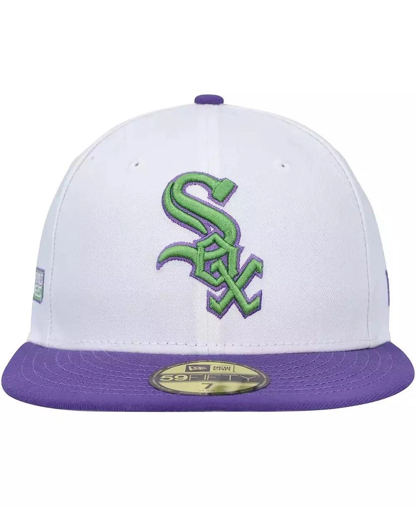 New Era Men's White Chicago White Sox Side Patch 59Fifty Fitted Hat 3