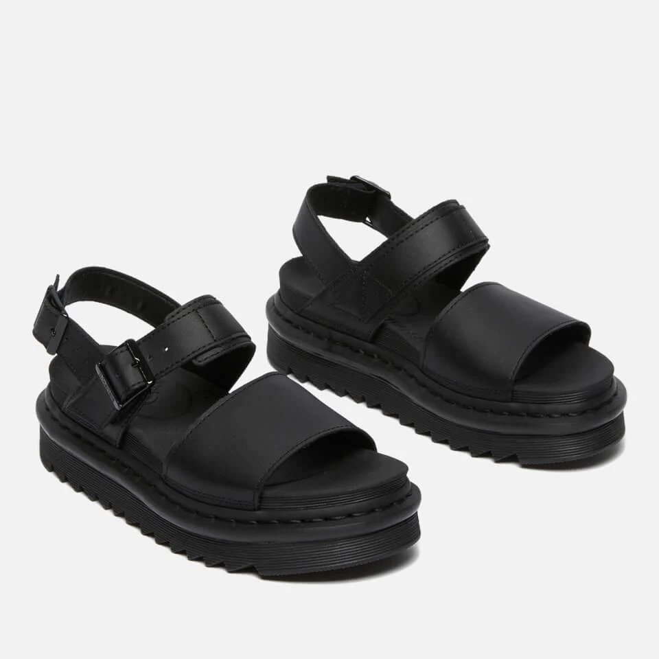 Dr. Martens DR. MARTENS WOMEN'S VOSS LEATHER STRAP SANDALS - BLACK 2