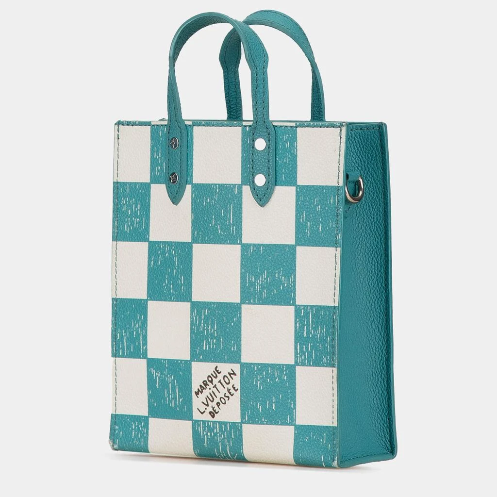 Louis Vuitton Louis Vuitton Blue White Damier Checkerboard Sac Plat XS Bag 2