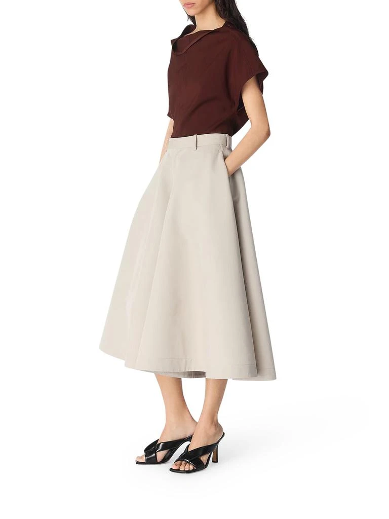 Bottega Veneta COTTON AND SILK TWILL CULOTTE PANTS 3
