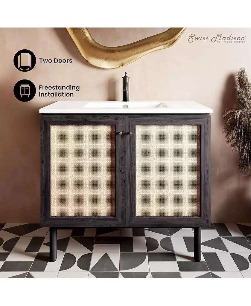 Swiss Madison 36" Classe Freestanding Bathroom Vanity with Sink Top 2