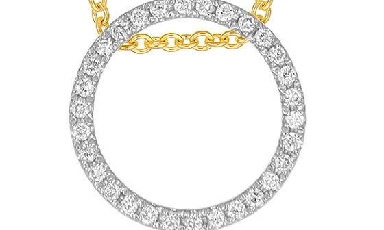 Carrière Jewelry Circle Diamond Pendant Necklace - 0.07ct. 2
