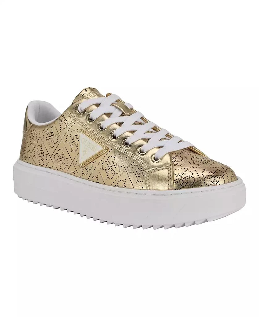 GUESS Women's Denesa Treaded Platform Lace-Up Sneakers 1