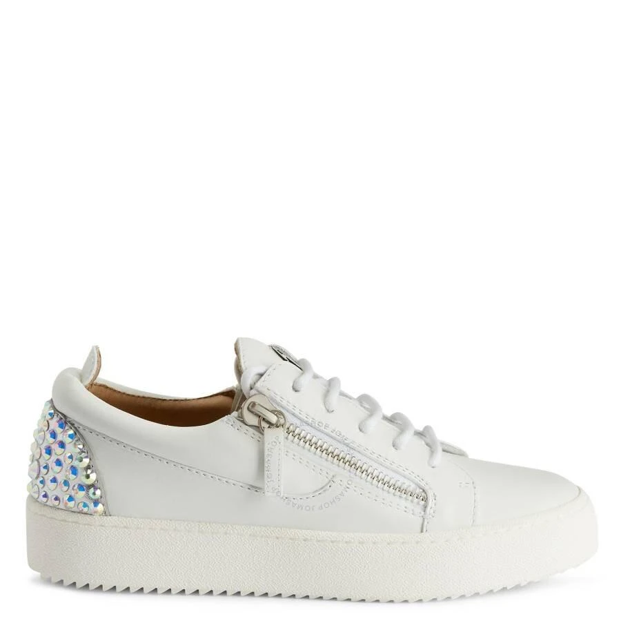 Giuseppe Zanotti Gail Rhinestone-Embellished Leather Sneakers 1