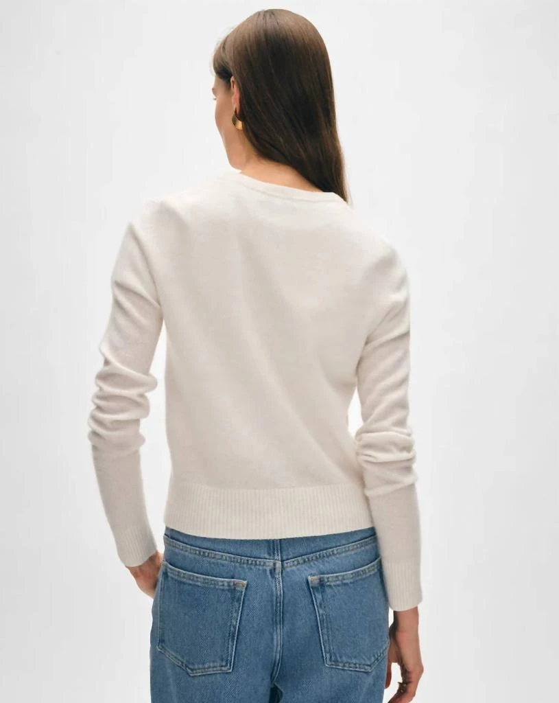 White + Warren Cashmere Classic Crewneck Tee In Soft White 2