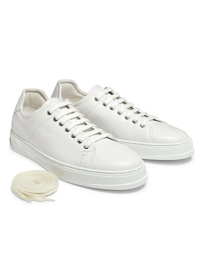 Salvatore Ferragamo Clayton Leather Low-Top Sneakers 2