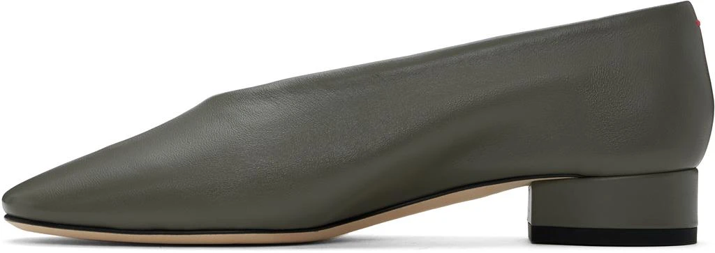 AEYDE Gray Delia Leather Ballerina Flats 3