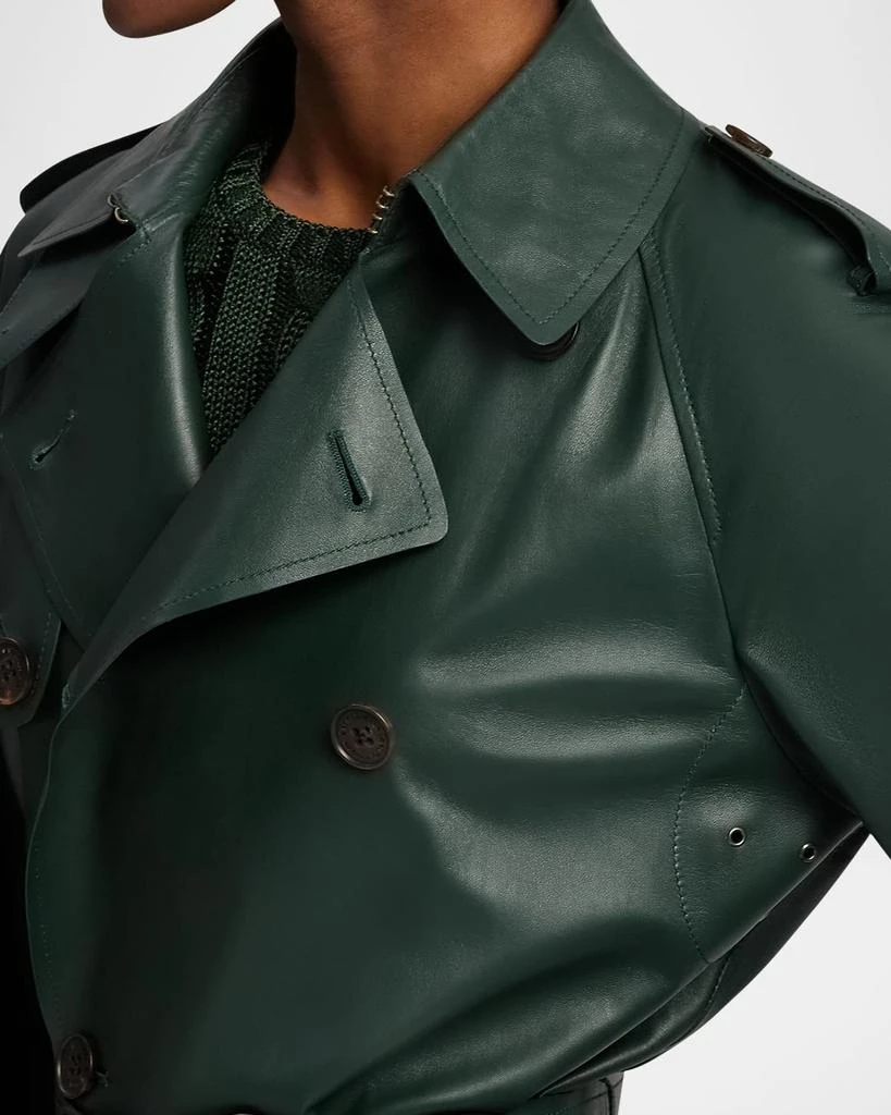 Ralph Lauren Niles Leather Trench Coat 7