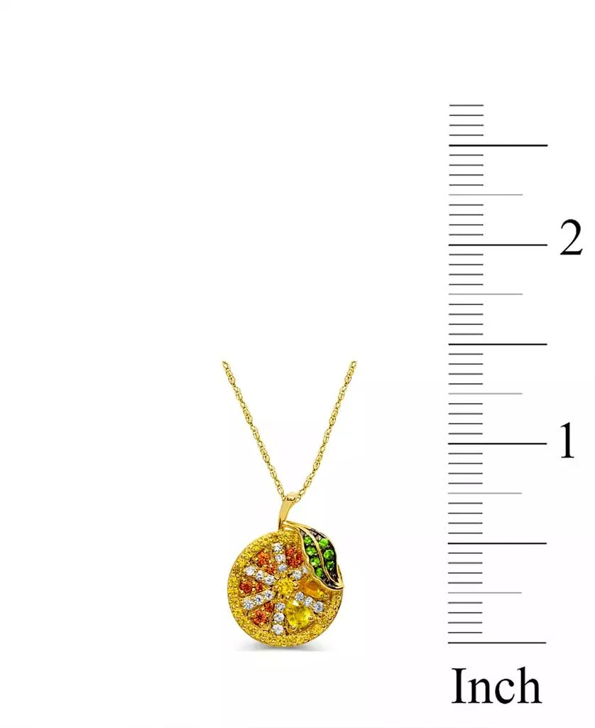 Macy
s Multi-Colored Sapphire and Tsavorite (1/20 ct. t.w.) Orange Pendant in 14K Yellow Gold 2