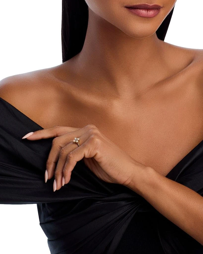 Roberto Coin 18K Rose Gold Venetian Princess Carnevale Multi Gemstone 
Diamond Flower Ring 2