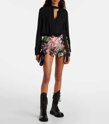 Susan Fang Air-Whirl floral-appliqué miniskirt 2