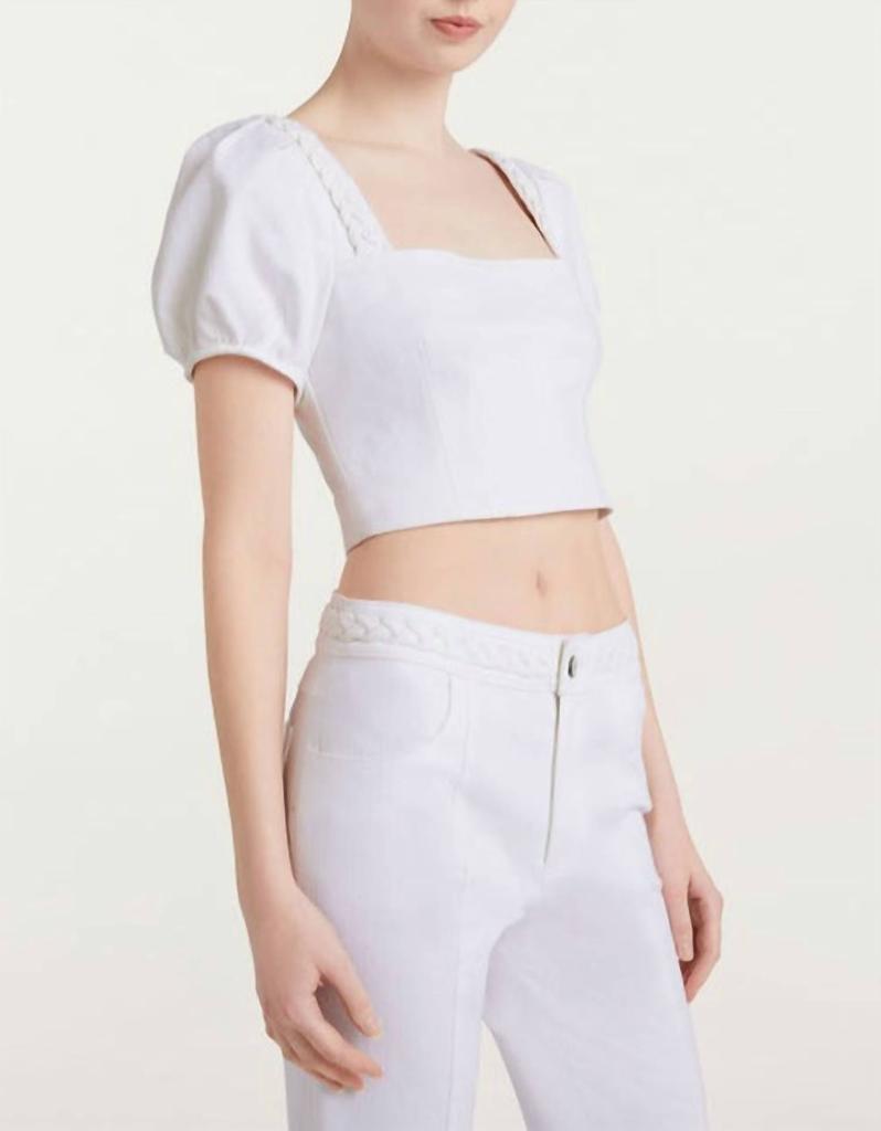 Cinq a Sept Braided Braden Top In White