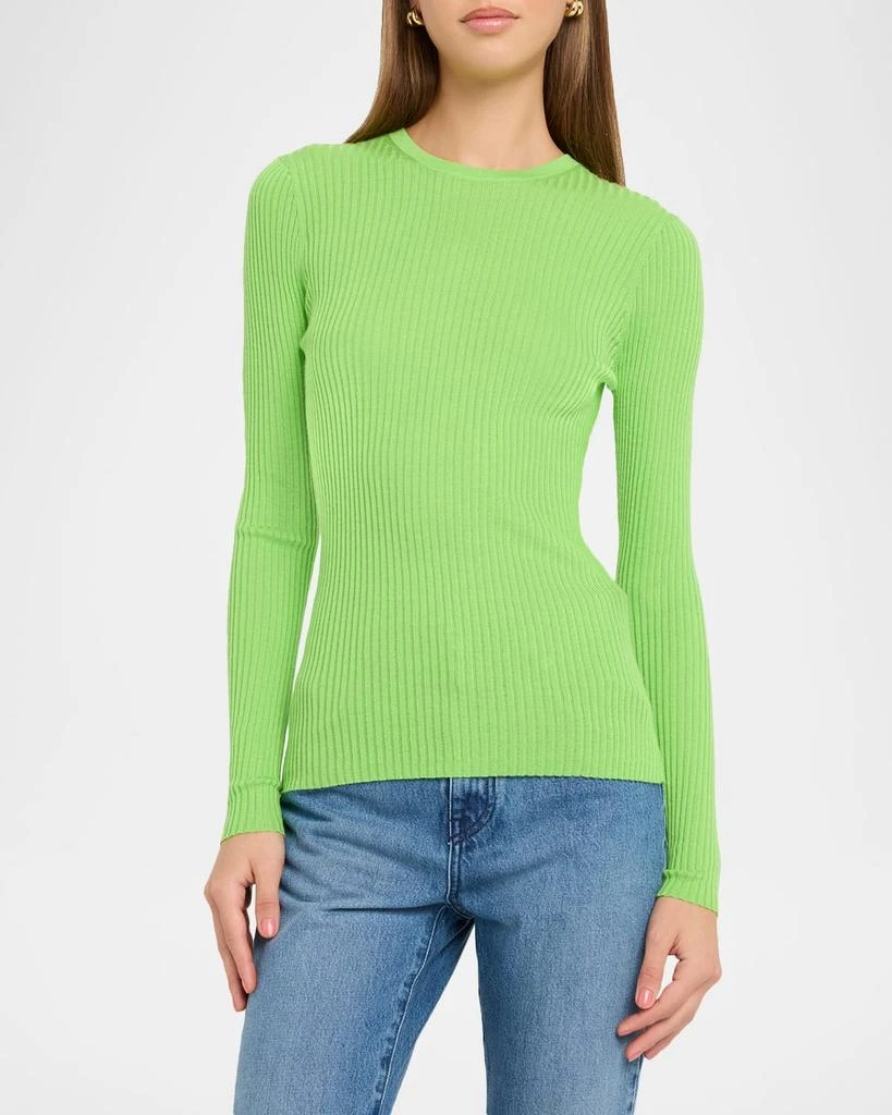 Gabriela Hearst Browning Long-Sleeve Cashmere-Silk Top 4