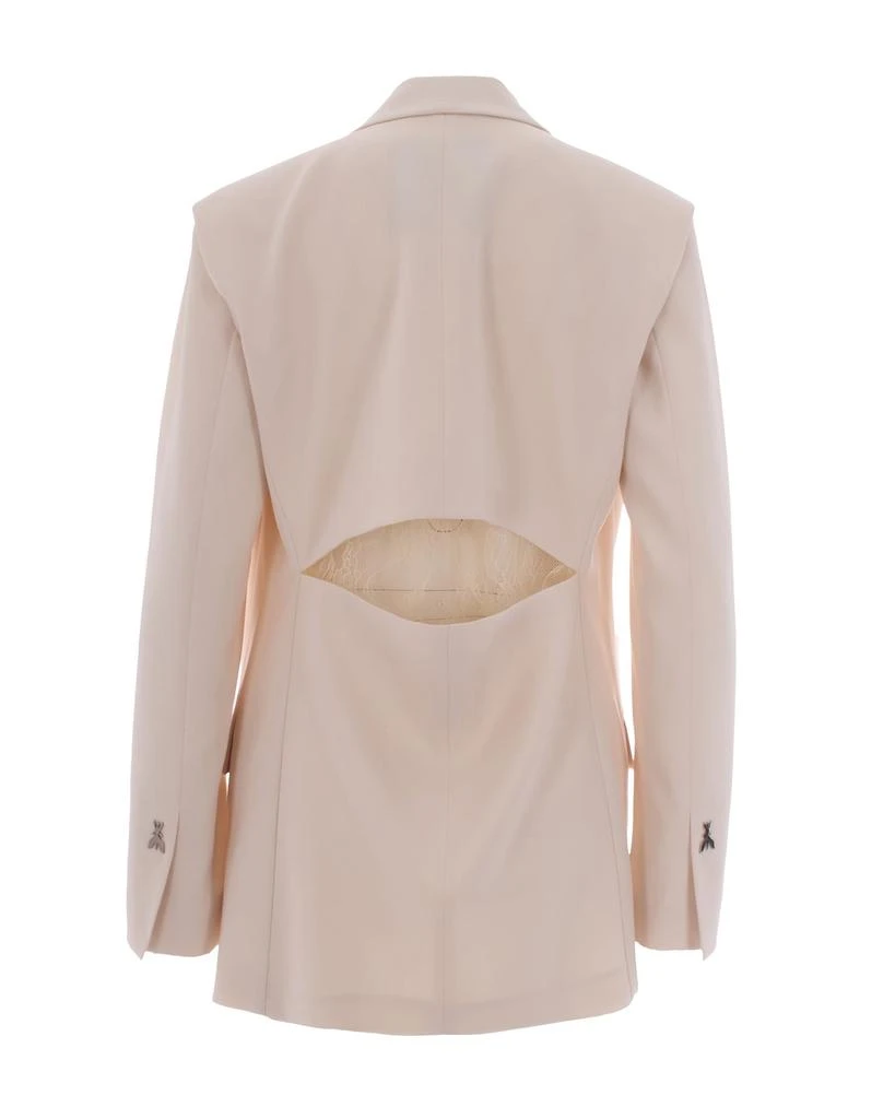 PATRIZIA Warm Ivory Crepe Oversized Blazer 2