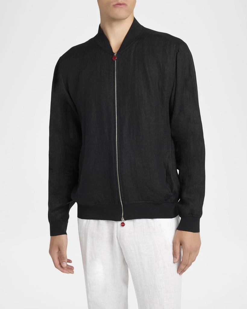 Kiton Men
s Linen Full-Zip Blouson 4
