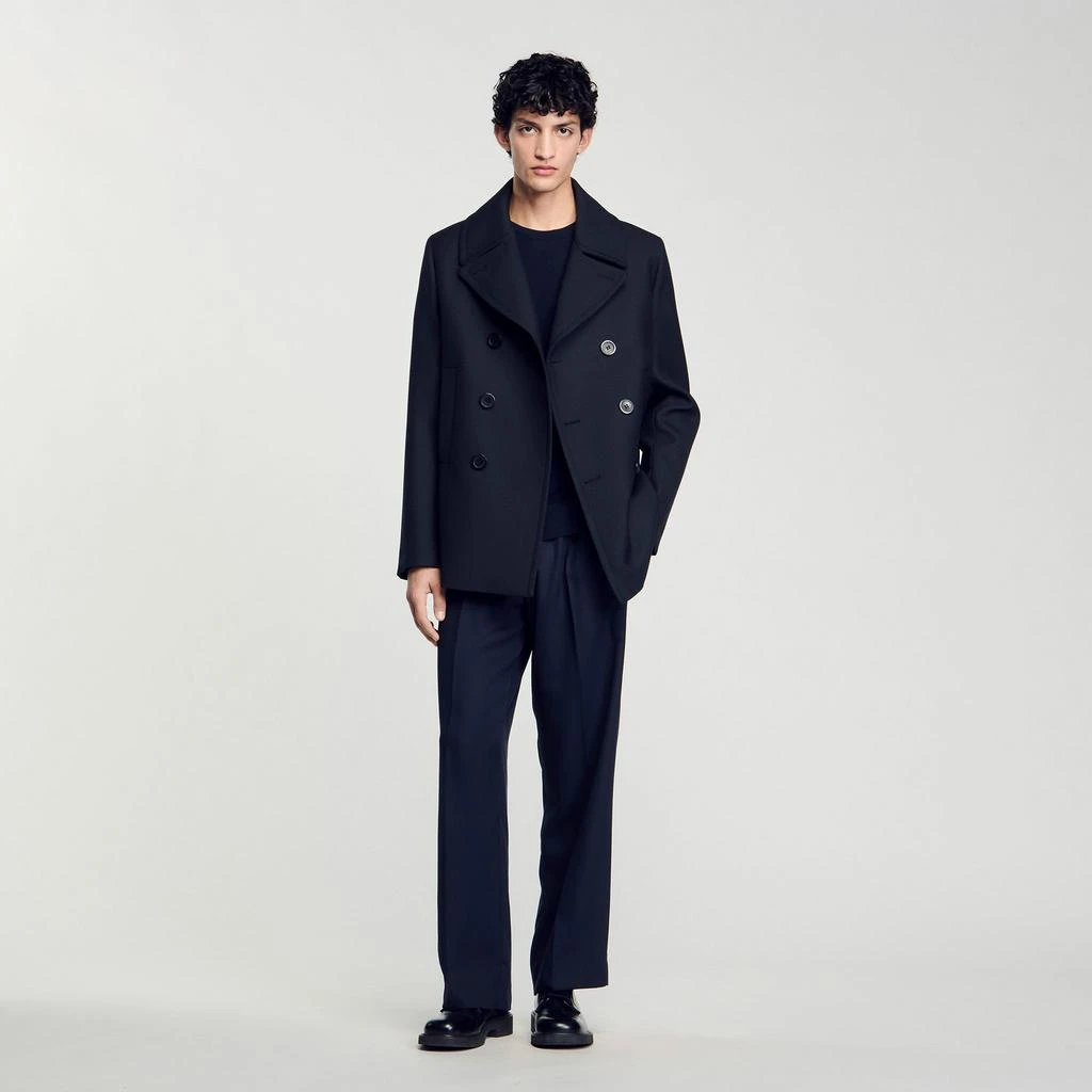 Sandro Wool blend pea jacket 1