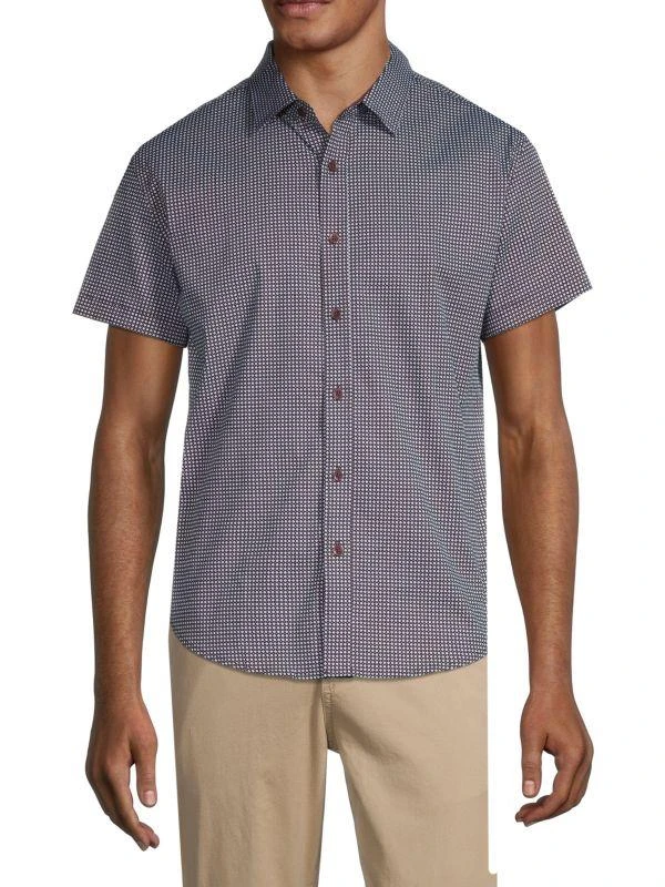 DUCHAMP LONDON Geometric Short-Sleeve Shirt 1