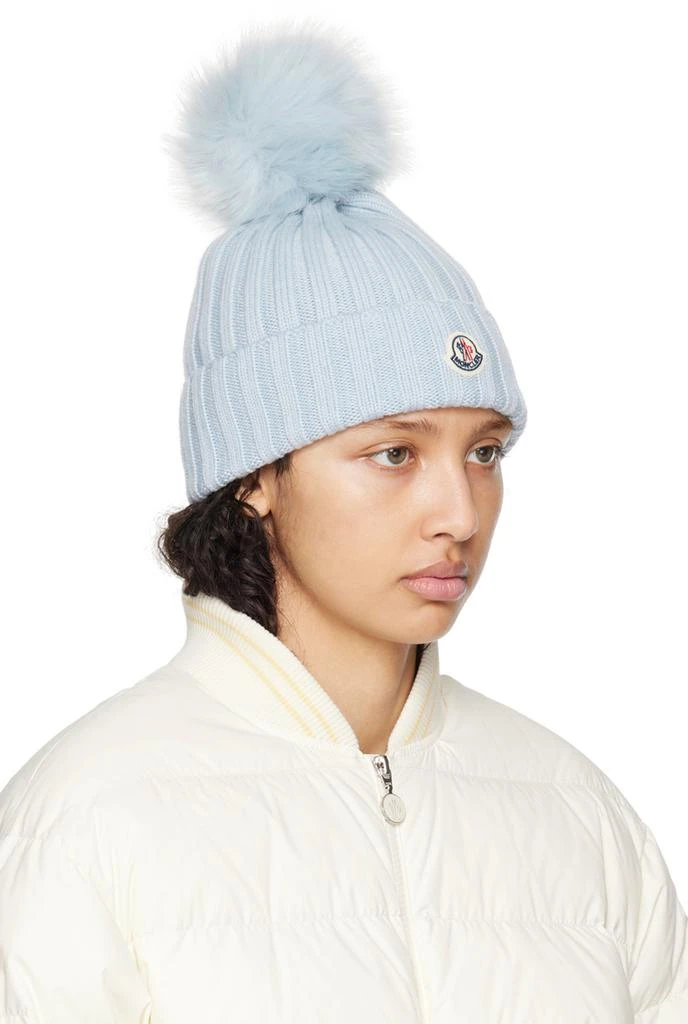 Moncler Blue Pom-Pom Beanie 2