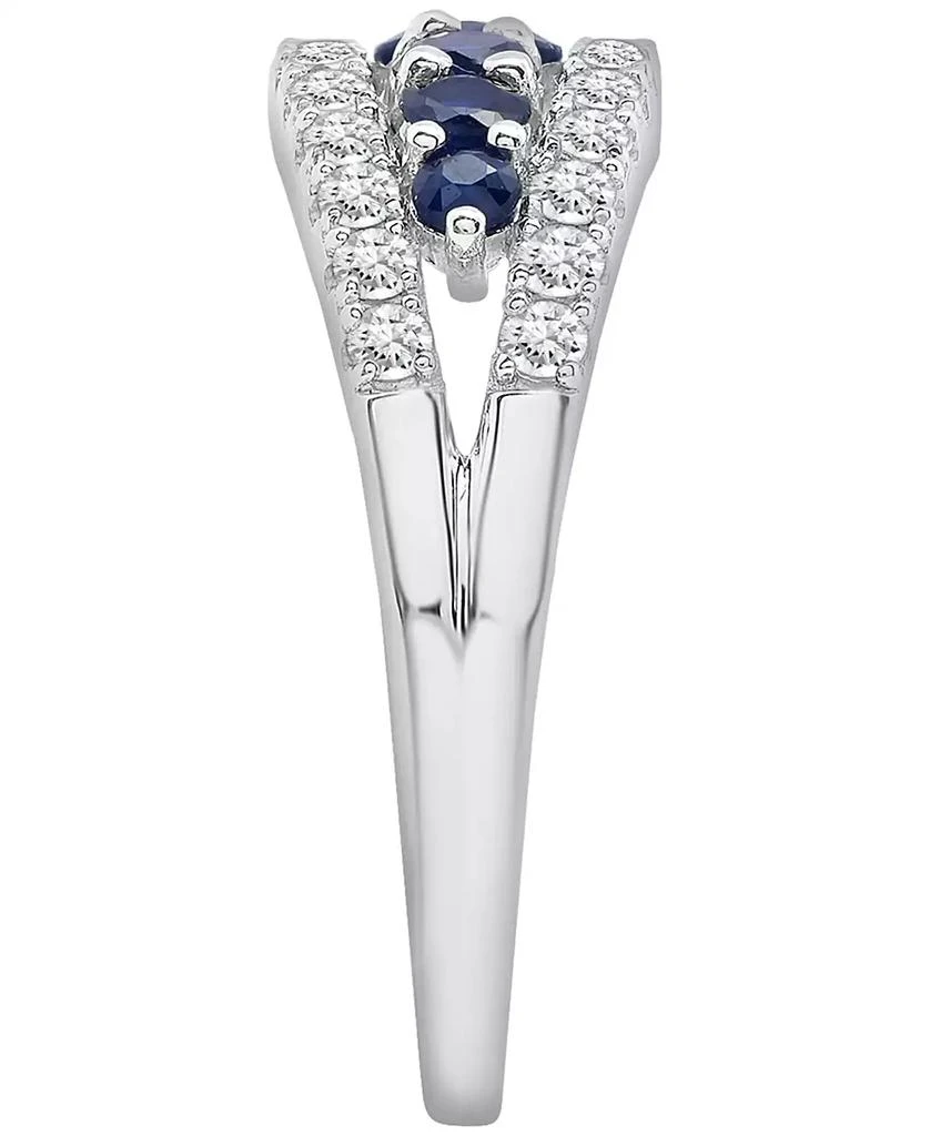 Macy
s Blue Sapphire (7/8 ct. t.w.) and Diamond (1/2 ct. t.w.) Graduated Ring in 14k White Gold 3