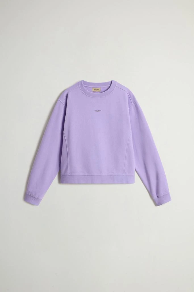Woolrich Crewneck Sweatshirt in Pure Cotton with Embroidered Logo - Women - White 5