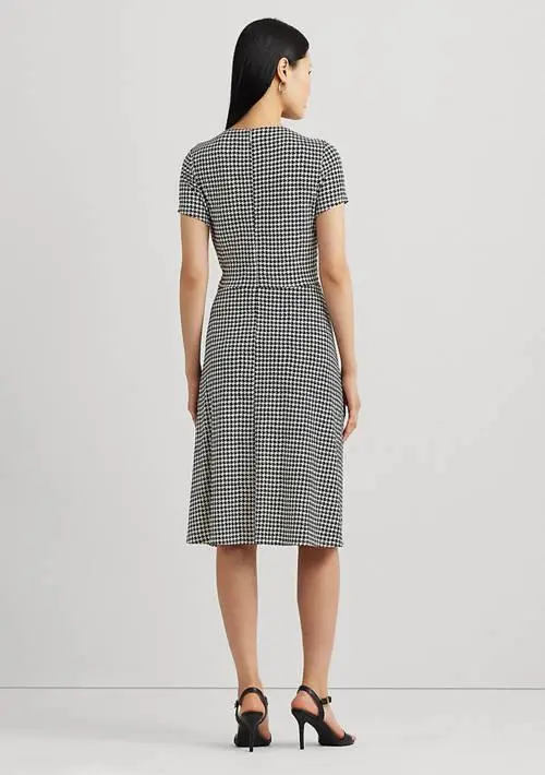 Ralph Lauren Ralph Lauren Houndstooth Jersey Surplice Dress 2