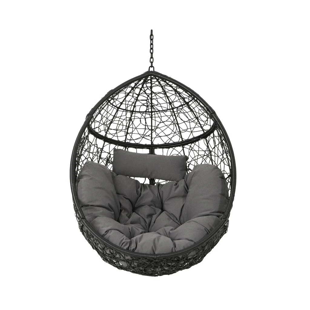Streamdale Furniture Streamdale Cozy Wicker Egg Hammock Chair with Removable Cushions 2