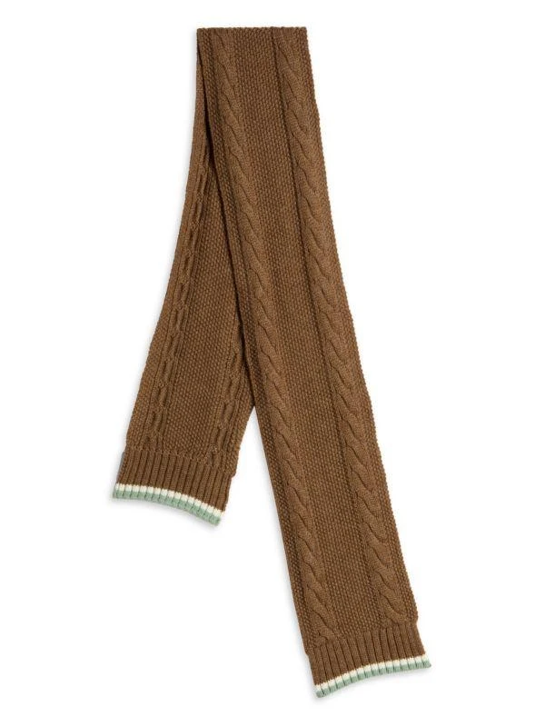 Valentino Cable Knit Wool & Cashmere Scarf 2