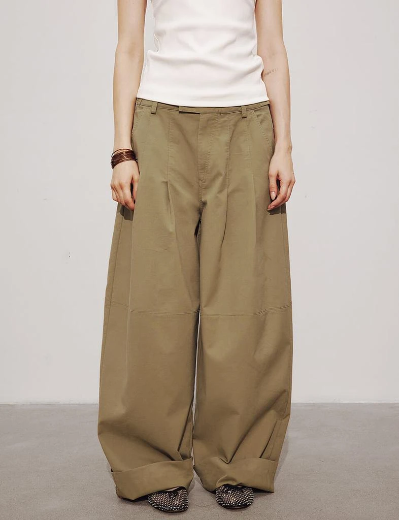 Pixie Market Baggy Khaki Button Pants-PREORDER 8