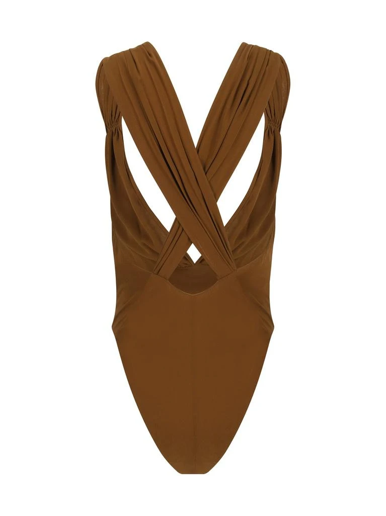 Yves Saint Laurent Saint Laurent Cross-Back Sleeveless Bodysuit 2