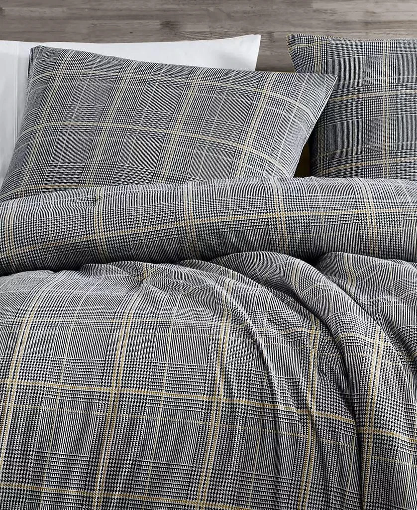 Kenneth Cole Sussex Brushed Cotton Flannel Duvet Cover Set 2