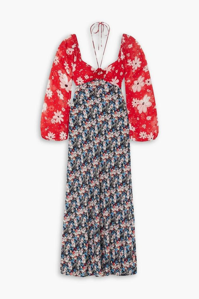 RIXO Jeanie floral-print crepe halterneck midi dress 1