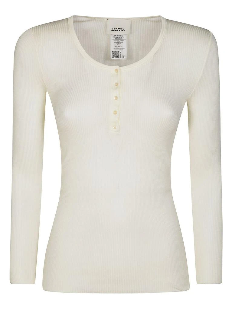 Isabel Marant Isabel Marant Lamylic Long-Sleeved Ribbed Top 1