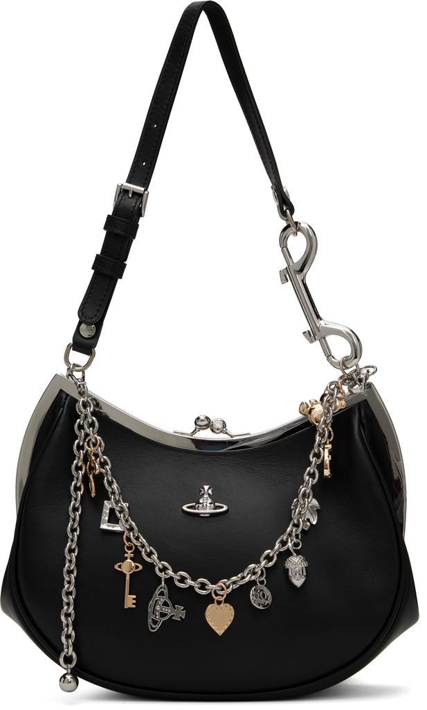 トートバッグ Vivienne Westwood Women's DB Frame Pulse Chain Bag Black Vivienne Westwood Black DB Frame Chain Bag - Shoulder Bags