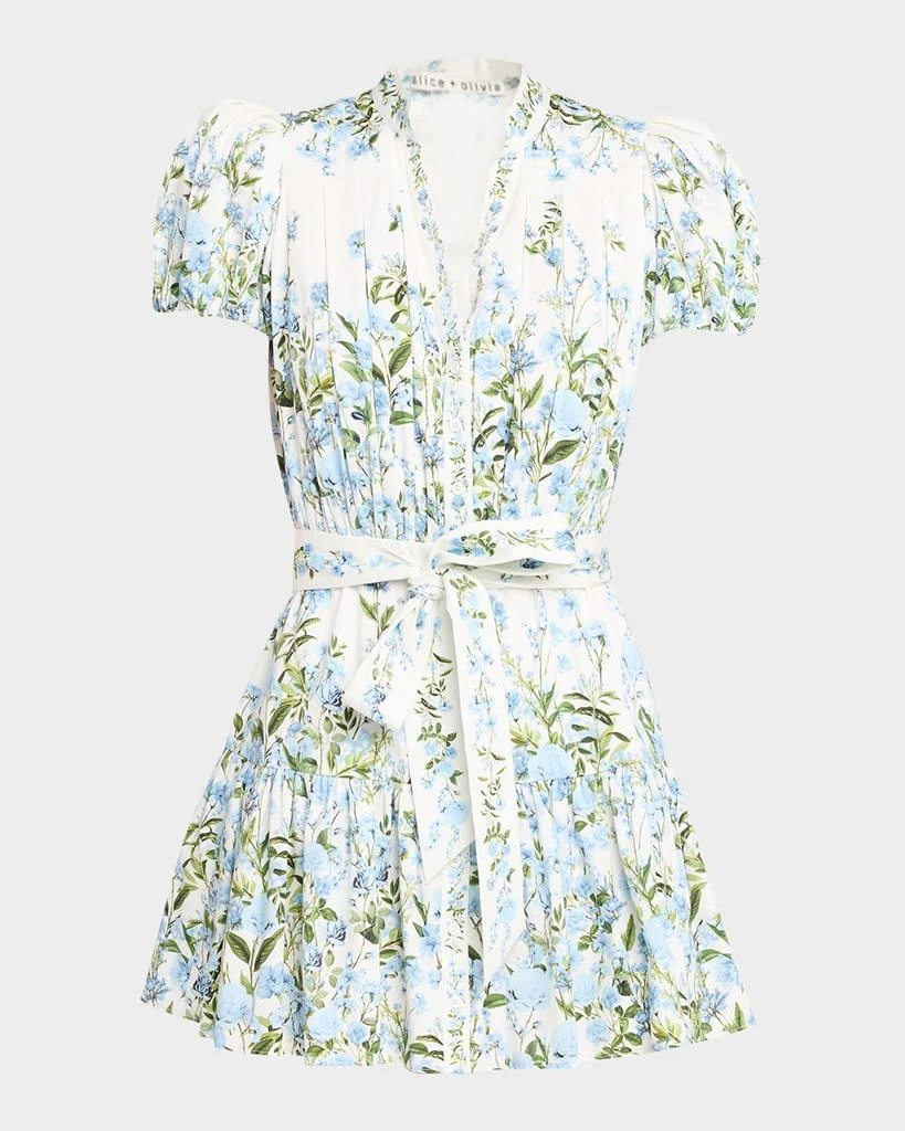 Alice + Olivia Cora Short-Sleeve Tiered Mini Shirtdress - Dresses & Skirts  - Compare Prices from 9+ Stores - Free Shipping - BeyondStyle