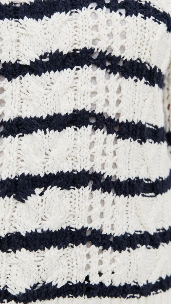 Stateside Striped Long Sleeve Crew Sweater 5