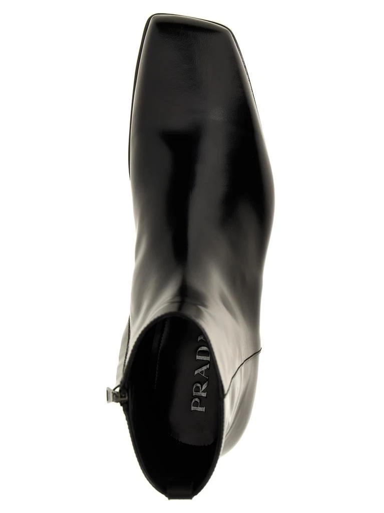 Prada Brushed Leather Chelsea Boots 2